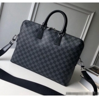 Trendy Design Louis Vuitton Damier Canvas Briefcase Bag N48224 Black 2025