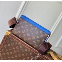 Best Price Louis Vuitton Mens Gaston Wearable Wallet Mini Bag in Monogram Macassar Canvas M12813 Blue 2025