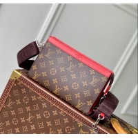 Buy Classic Louis Vuitton Mens Gaston Wearable Wallet Mini Bag in Monogram Macassar Canvas M12813 Red 2025