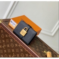 Well Crafted Louis Vuitton Low Key Compact Wallet with Padlock M12148 Black 2025