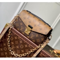 Well Crafted Louis Vuitton Pochette Métis East West Bag in Monogram and Reverse Canvas M46279 2025