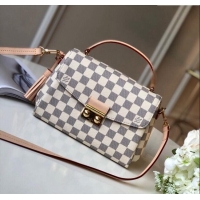 Grade Quality Louis Vuitton Croisette Top Handle Bag in Damier Azur Canvas N41581 2025