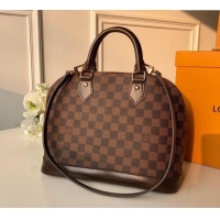 Popular Style Louis Vuitton Alma Bridge MM Bag Damier Ebene Canvas N53151 2025