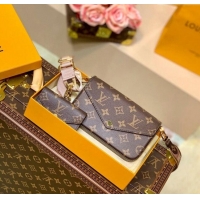 Super Quality Louis Vuitton Felicie Strap & Go Mini Bag M80091 Monogram Canvas/Pink 2025