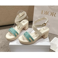 Grade Quality Dior Dway Heeled Sandals 7cm D22002 Green 022012