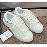 Luxurious Travis x Dior B33 Low-top Sneakers in Oblique Calfskin All White 0220084