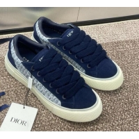 Good Quality Travis x Dior B33 Low-top Sneakers in Oblique Jacquard and Suede Navy Blue 0220088