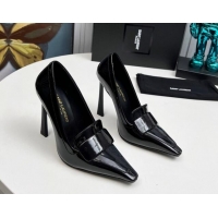 Good Quality Saint Laurent D'ORSAY High Heel Pumps 11cm in Patent Leather Black 1226094