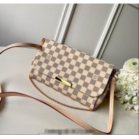 Top Design Louis Vuitton Pochette Favorite MM Chain Bag Damier Azur Canvas N41275 2025