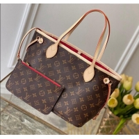 Top Grade Louis Vuitton Neverfull PM Tote Bag M41000 Monogram Canvas/Red 2025