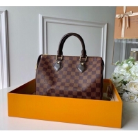 Luxury Discount Louis Vuitton Speedy Bandouliere 25 Bag Damier Ebene Canvas N41365 2025