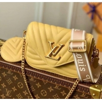 Good Quality Louis Vuitton Multi Pochette New Wave Mini Bag M57942 Light Yellow 2025