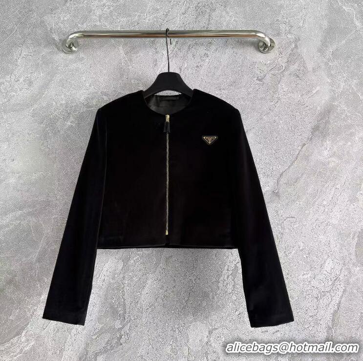 Promotional Prada Velvet Jacket P112943 Black 2023