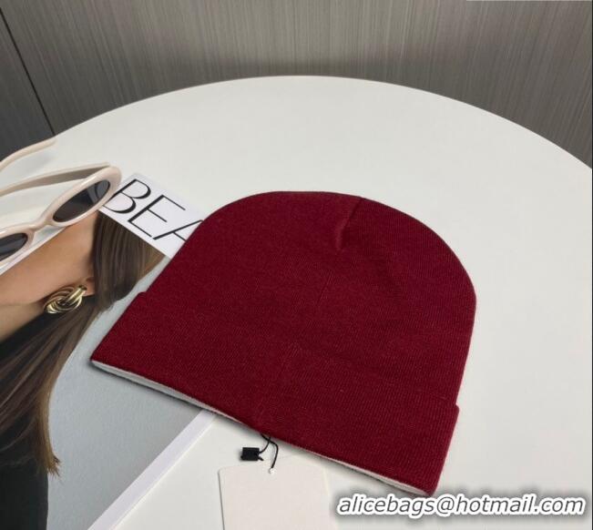 Buy Inexpensive Celine Knit Hat with Logo 1129 Red 2024