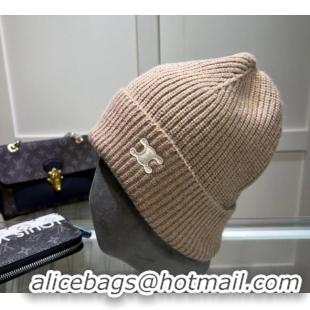 Affordable Price Celine Triomphe Knit Hat 1129 Beige 2024