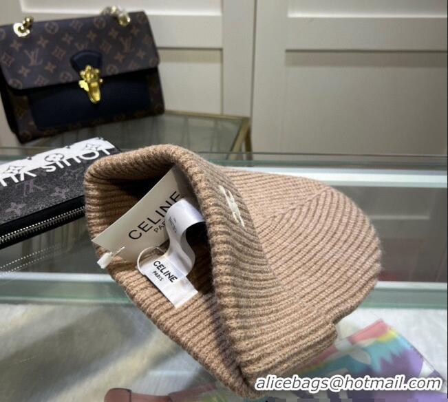 Affordable Price Celine Triomphe Knit Hat 1129 Beige 2024