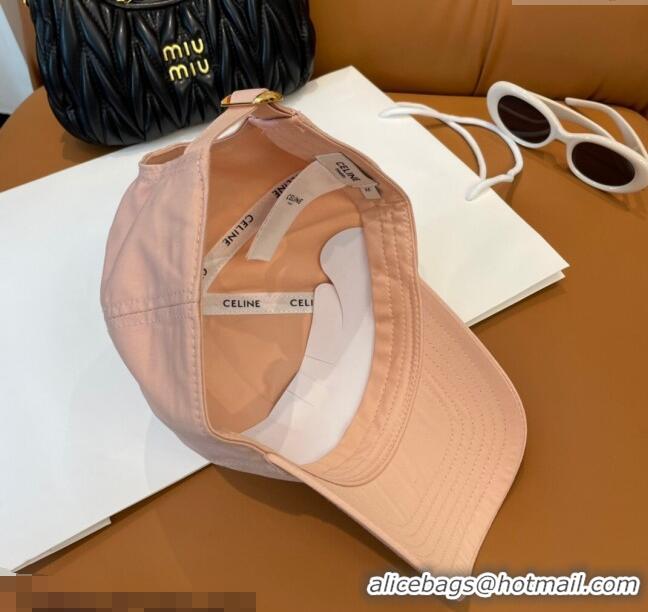 Well Crafted Celine Triomphe Logo Baseball Hat 0115 Light Pink 2025