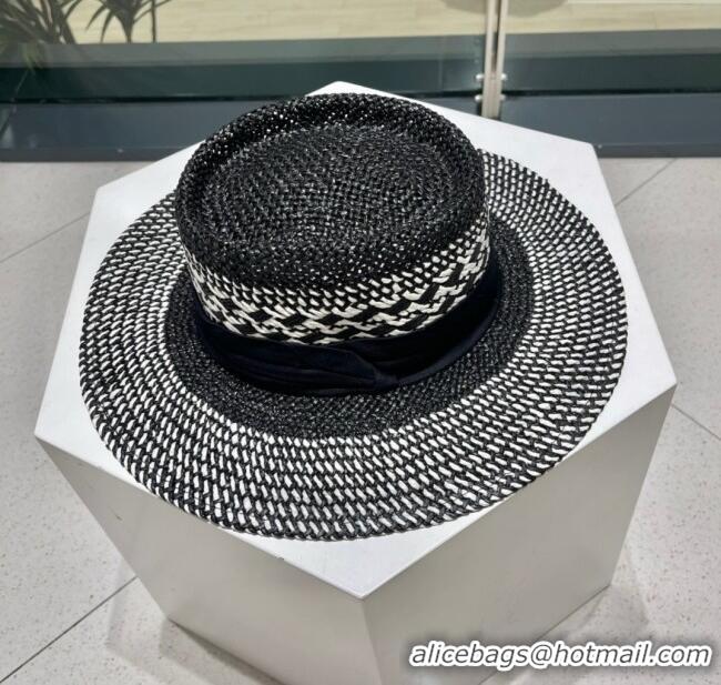 Famous Brand Celine Straw Hat C022612 Black 2025