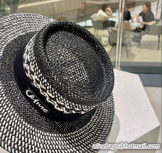 Famous Brand Celine Straw Hat C022612 Black 2025