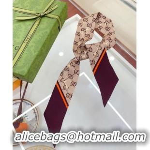 Buy Fashionable Gucci Horsebit Print Bandeau Scarf 0407 Brown 2024