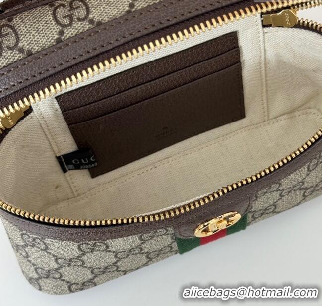 New Design Gucci Ophidia GG Canvas Super Mini Shoulder Bag 816357 Beige/Brown 2024