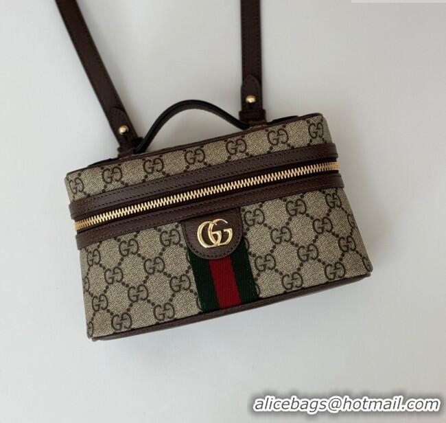 New Design Gucci Ophidia GG Canvas Super Mini Shoulder Bag 816357 Beige/Brown 2024