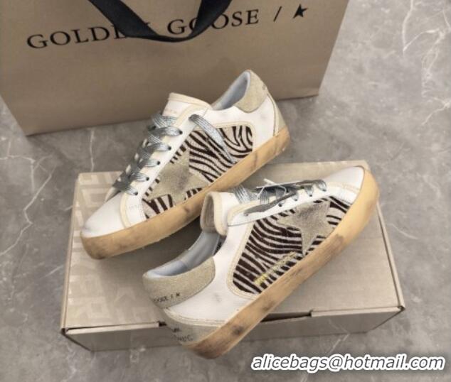 Good Product Golden Goose Women's Super-Star Sneakers in printed and grey suede star 0221006