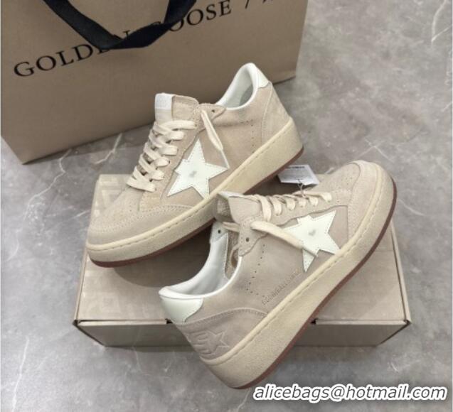 Best Price Golden Goose Women's Ball Star 2 Sneakers in grey suede with white leather star and heel tab 0221009