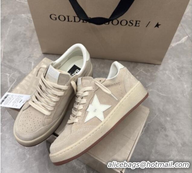 Best Price Golden Goose Women's Ball Star 2 Sneakers in grey suede with white leather star and heel tab 0221009