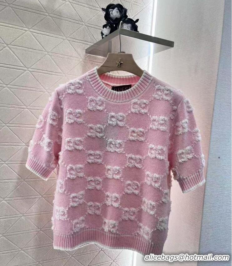 Grade Design Gucci Wool Boucle-jacquard Sweater ‎770059 Pink