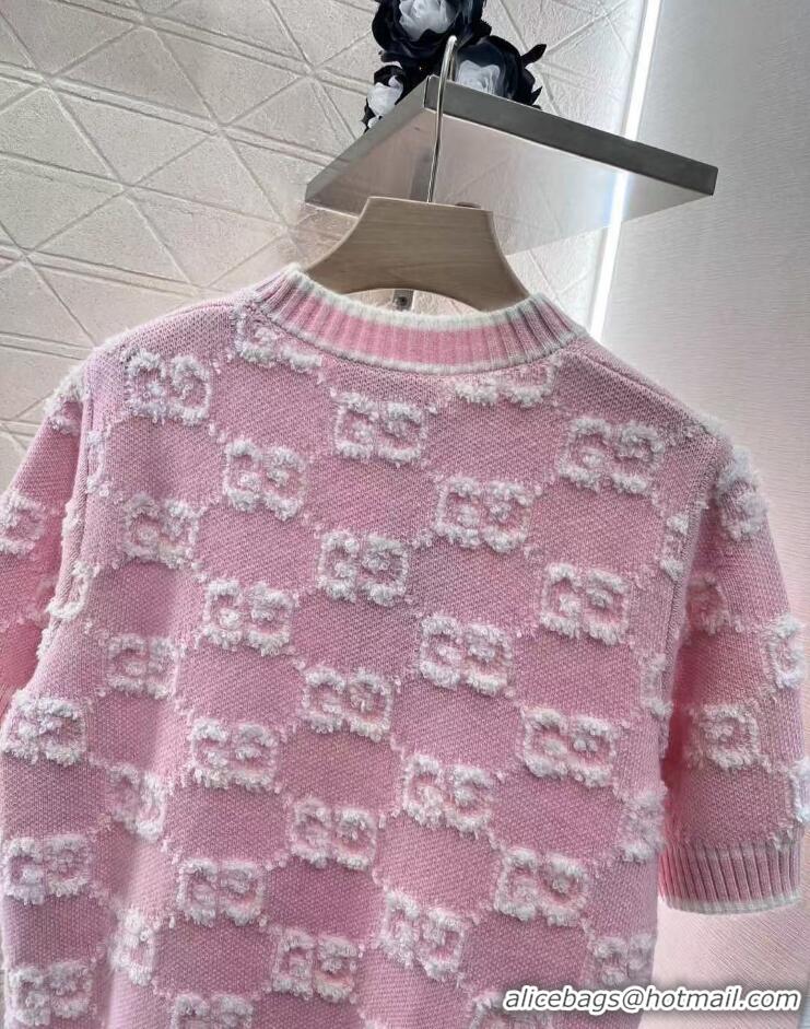 Grade Design Gucci Wool Boucle-jacquard Sweater ‎770059 Pink