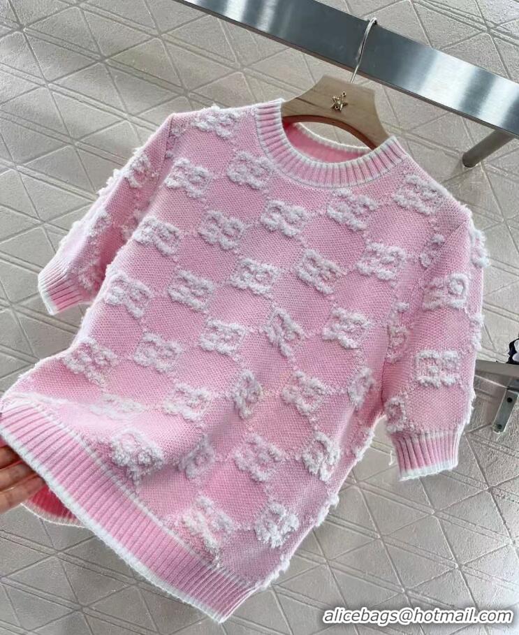 Grade Design Gucci Wool Boucle-jacquard Sweater ‎770059 Pink