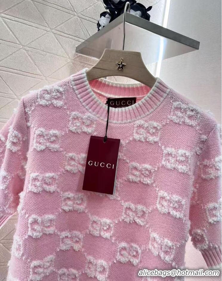 Grade Design Gucci Wool Boucle-jacquard Sweater ‎770059 Pink