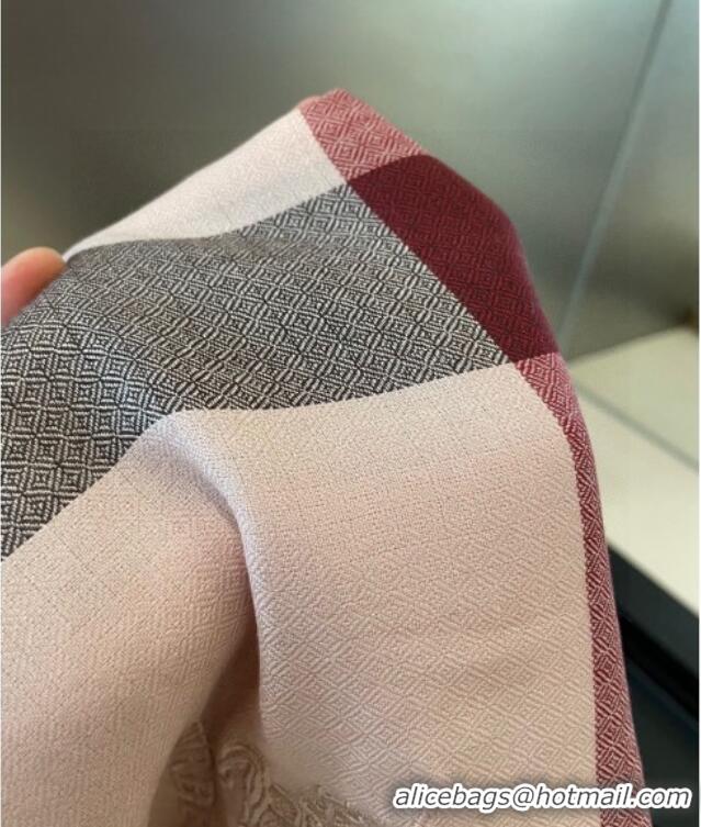 New Design Burberry Check Cashmere Long Scarf 70x200 0821 Pink 2024