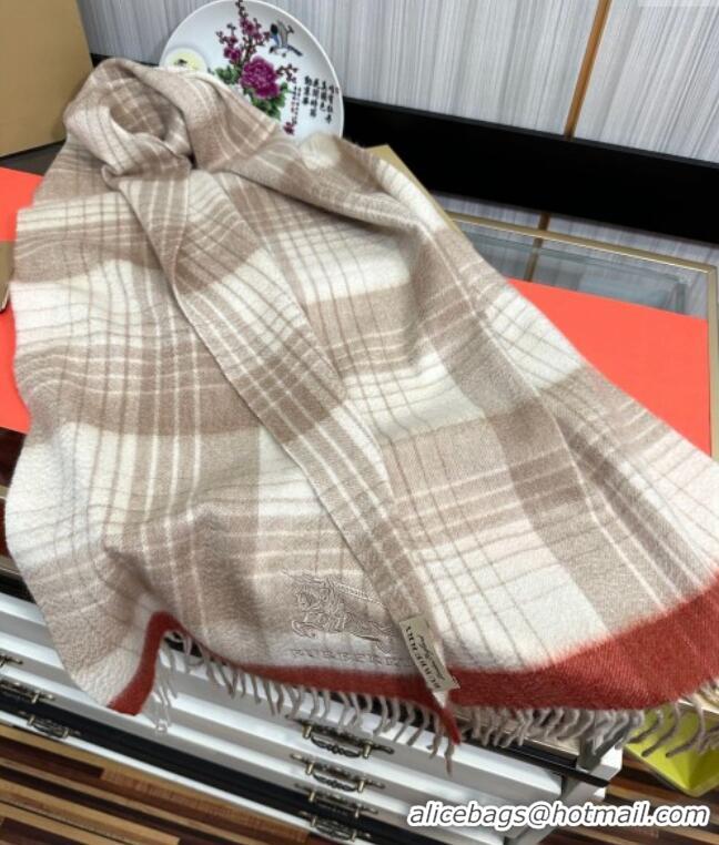 Best Price Burberry Check Cashmere Long Scarf 32x180 082101 Beige 2024