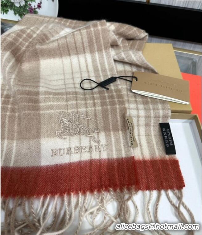 Best Price Burberry Check Cashmere Long Scarf 32x180 082101 Beige 2024