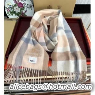 Luxury Cheap Burberry Check Cashmere Long Scarf 32x180 0821 Pink/Beige 2024