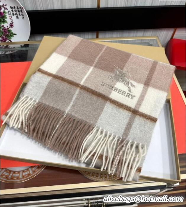 Best Grade Burberry Check Cashmere Long Scarf 32x180 0821 Beige 2024