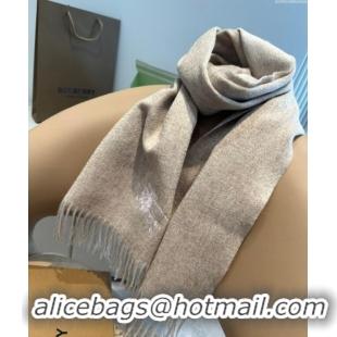 Good Looking Burberry Logo Long Scarf 30x180cm 0912 Beige 2024