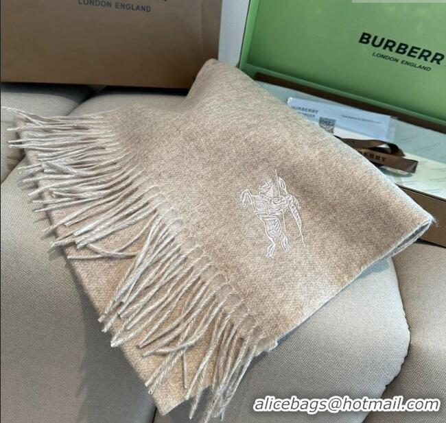 Good Looking Burberry Logo Long Scarf 30x180cm 0912 Beige 2024