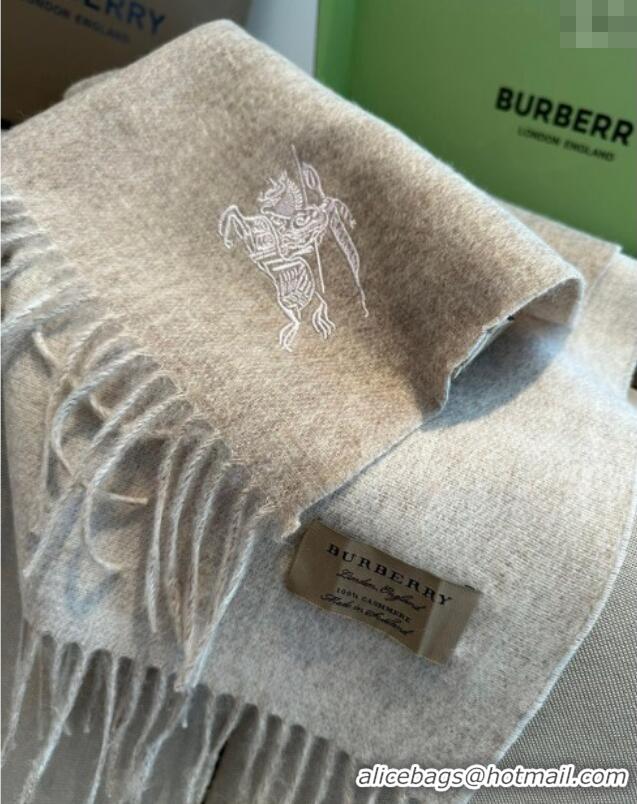 Good Looking Burberry Logo Long Scarf 30x180cm 0912 Beige 2024