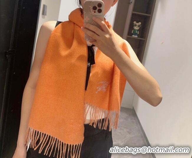 Luxury Cheap Burberry Logo Long Scarf 30x180cm 0912 Orange 2024