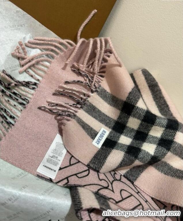 Most Popular Burberry TB Cashmere Long Scarf 30x190 BR102101 Light Pink 2024