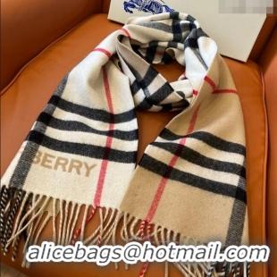 Buy Inexpensive Burberry Contrast Check Cashmere Scarf B112507 2024 Top Quality