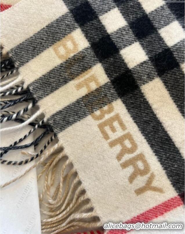 Buy Inexpensive Burberry Contrast Check Cashmere Scarf B112507 2024 Top Quality