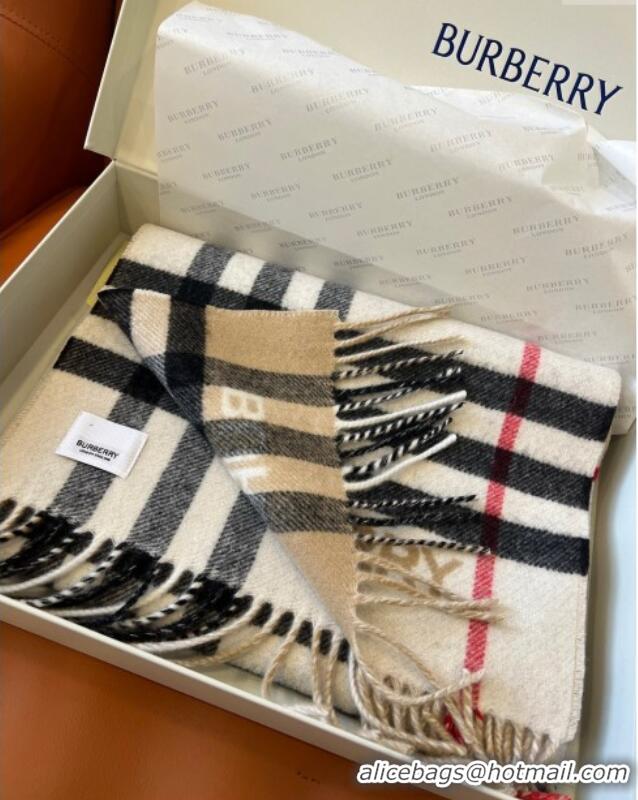 Buy Inexpensive Burberry Contrast Check Cashmere Scarf B112507 2024 Top Quality