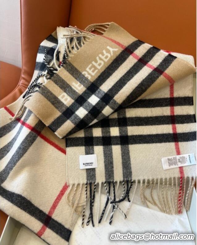 Buy Inexpensive Burberry Contrast Check Cashmere Scarf B112507 2024 Top Quality