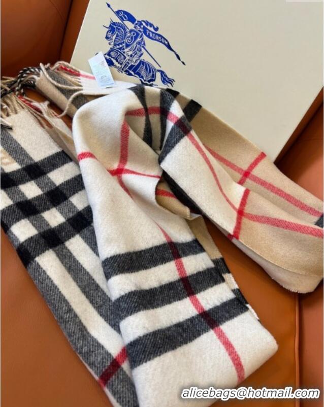 Buy Inexpensive Burberry Contrast Check Cashmere Scarf B112507 2024 Top Quality