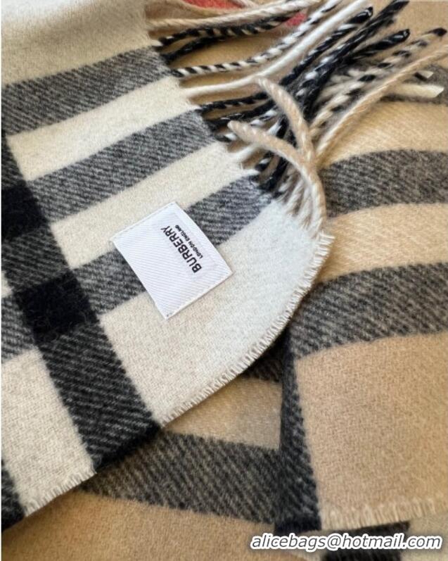 Buy Inexpensive Burberry Contrast Check Cashmere Scarf B112507 2024 Top Quality