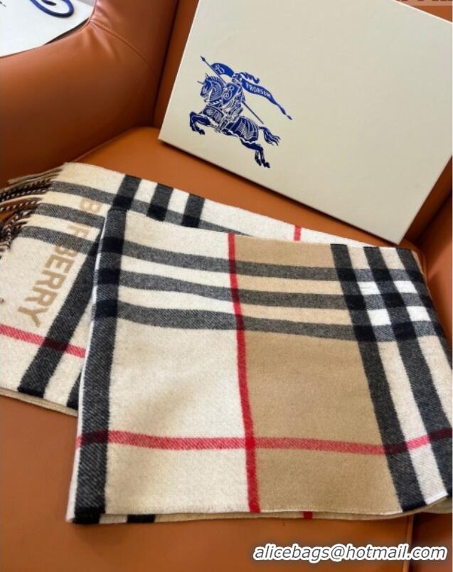 Buy Inexpensive Burberry Contrast Check Cashmere Scarf B112507 2024 Top Quality